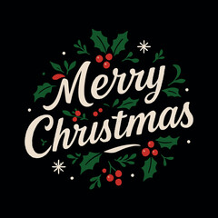 A festive Merry Christmas design filled with holiday joy and seasonal cheer. Suitable for greeting cards, invitations, and social media posts.

