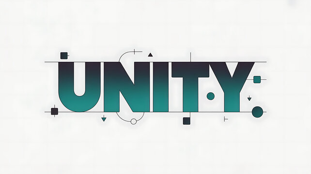 Minimalist Unity Logo Design for Modern Tech Branding - Abstract and Geometric Vector Art
