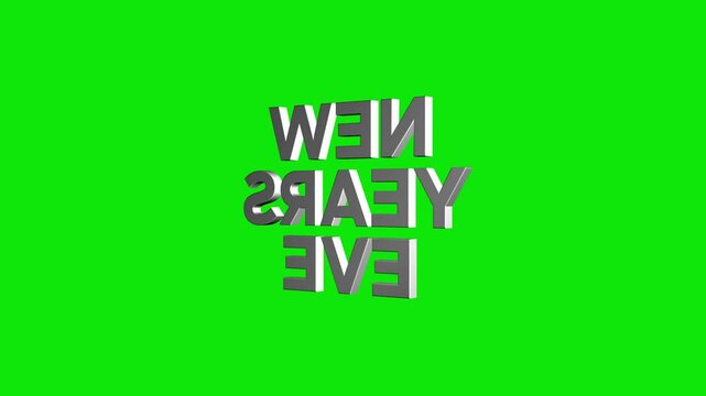 new years eve 3D text looped animation with discount sale on red black white green 4k background. super offer discount. new years eves