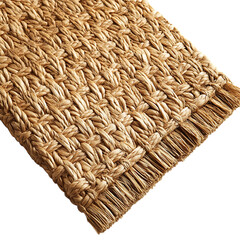 Contemporary Eco Straw Mat Featuring a Natural Wove Isolated on Transparent Background