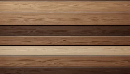 Fototapeta premium Horizontal wooden planks in varying brown tones creates a warm and inviting aesthetic appeal.