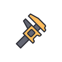 Illustrated Caliper Instrument Depicting Measurement and Precision Engineering