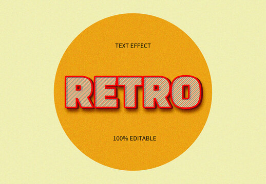 Retro Vibes Text Effect Mockup