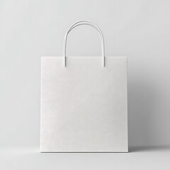 Blank paper shopping bag mockup, with handles, white or kraft, isolated