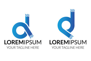 dq and qd minimal modern logo

