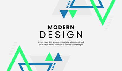 Blue and green abstract geometric background vector illustration