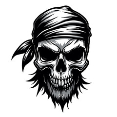 Pirate Bandana Skull Illustration