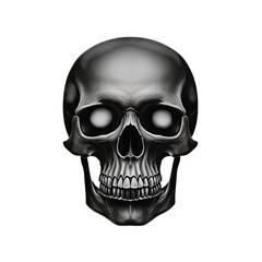 Obraz premium Detailed grayscale skull graphic