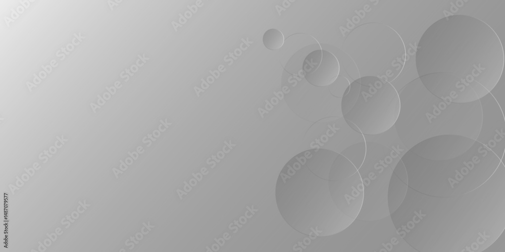 Poster modern gray abstract background with circle shape. gray vector gradient abstract background. vector.