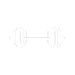 Dumbbell Outline Icon for Fitness Apps, Gym Logos & Workout Designs