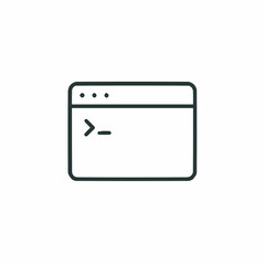 Outlined terminal window with blinking cursor — very minimal and clean for tech themes.