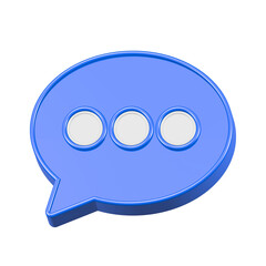 chat bubble 3d rendering 