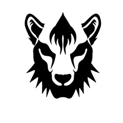 stylist black flat style of animal logo