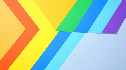 Obraz premium Abstract Rainbow Pride Flag – Minimalist Vector Style - AI Generated