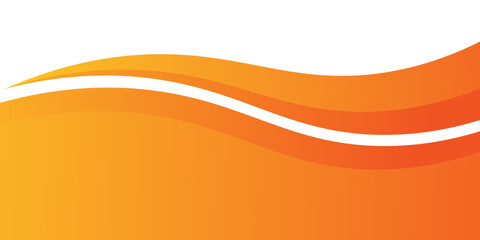 orange and white business wave banner background. vector ilustration eps10