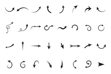 Hand drawn arrow icons set