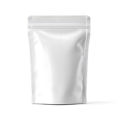 Generic product sachet mockup, front facing, no design, white background