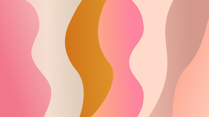 Wavy Abstract Gradient Background in Warm Tones. Soft abstract waves in warm pink, orange, and nude gradients. Perfect for modern design, feminine themes, and digital backgrounds.