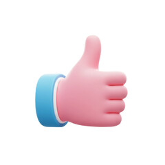 Cheerful cartoon hand gesture expressing approval