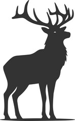 Wild animal vector of a elk silhouette