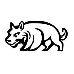 wild boar vinyl ready vector illustration