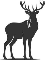 Wild animal vector of a elk silhouette
