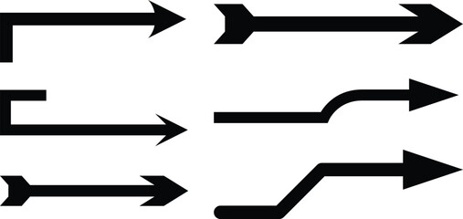 Fototapeta premium set of vector arrows Curved arrow icons. curved arrows set. arrow symbol
