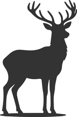 Wild animal vector of a elk silhouette
