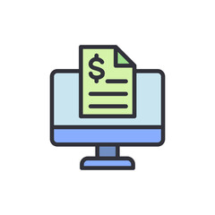 Financial Report On Computer Screen For Business And Accounting