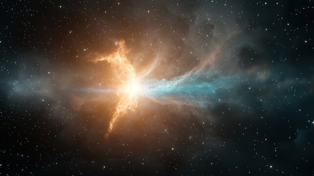 Cosmic Energy Burst: Vibrant Nebula in the Universe Space nebula galaxy universe astronomy cosmic stellar star light ene