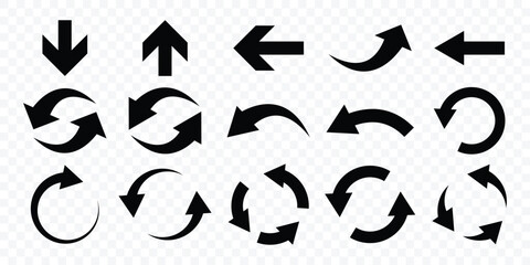 Arrow icons set. Arrow cursor. Arrow collection. Direction symbols. Collection different Arrows on flat style for web, app. Vector illustration