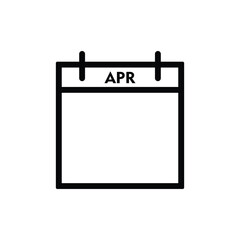calender icon, april icon with white background