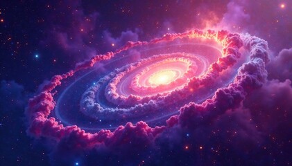 Fototapeta premium Abstract swirling nebula, cosmic dust seamless loop, abstract, seamless
