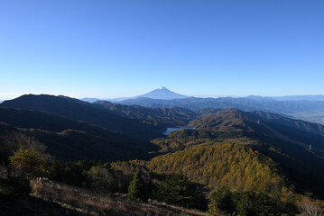Climbing  Mount Daibosatsurei, Yamanashi, Japan