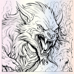 Werewolf Coloring Page For Kids