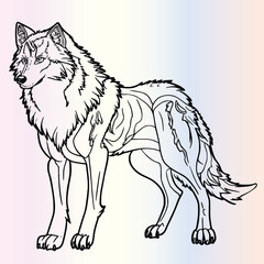Wolf Coloring Pages Drawing For Kids