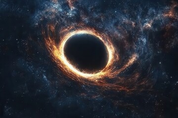 Cosmic Black Hole with Accretion Disk black hole space astronomy universe cosmos nebula stars cosmic deep space science 