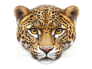 Naklejka premium Captivating closeup, exploring the majestic gaze of a leopard in the wild intense