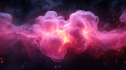 A glowing quantum structure floats elegantly in space, radiating energy and complexity. The image captures a futuristic representation of physics and particle dynamics, symbolizing the mysterious beau