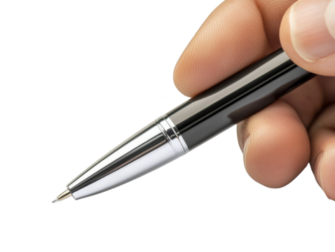 Closeup of a hand holding pen, powerful tool for creativity and communication