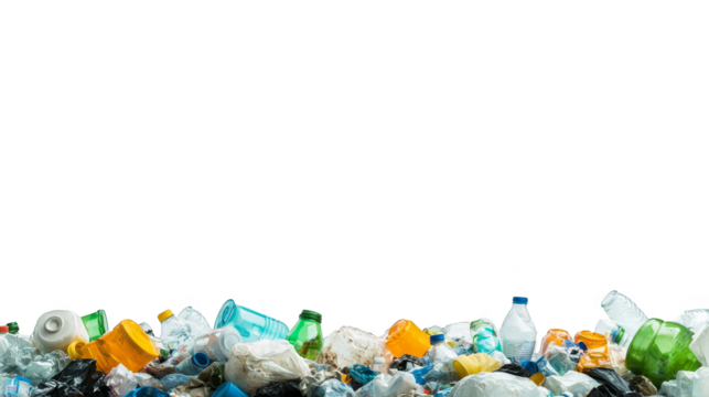 Garbage pile in darkness, a stark representation of waste and environmental pollution