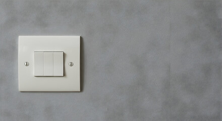 light switch,  wall switch,  electrical switch, Modern White Light Switch on Gray Textured Wall