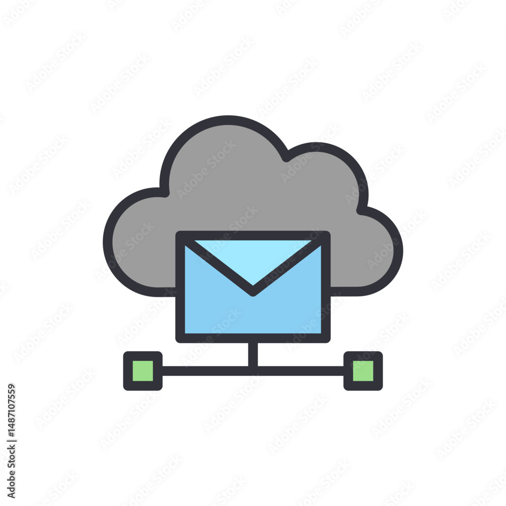 Poster cloud based email communication network with secure message delivery