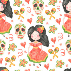 Pattern Cinco de Mayo character