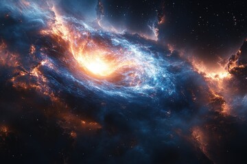 Fototapeta premium Colorful Interstellar Nebula space universe cosmos galaxy nebula stars cosmic astronomical astronomy science abstract ba