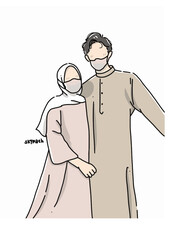 vector illustration of a couple