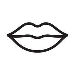 Lips vector illustration of a black and white background