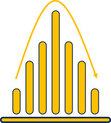  棒グラフのグラフィック素材イラスト