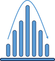  棒グラフのグラフィック素材イラスト