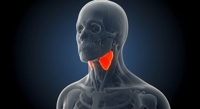 submandibular gland,  anatomy,  human anatomy, Human Anatomy Submandibular Gland 3D Model